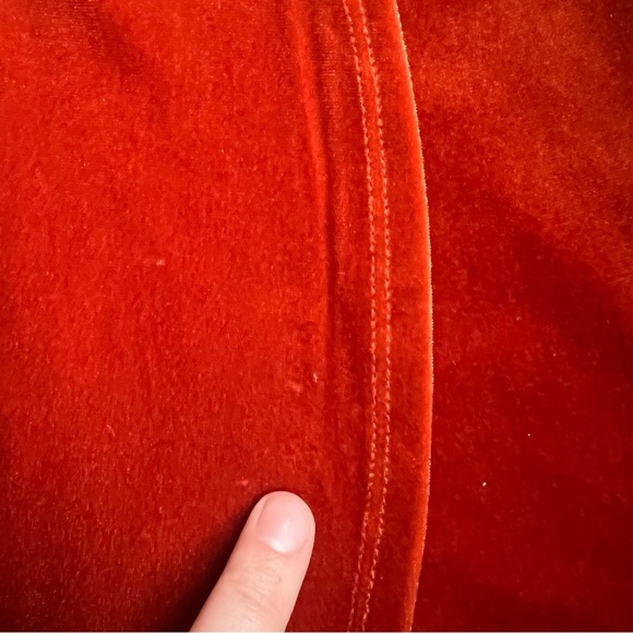 Urban Outfitters Orange Velvet Faux Wrap Romper Size XS - Picture 7 of 7